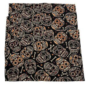 Sugar Skull Tapestry Placemats 13"x18" Halloween Day Of The Dead Decor set of 3
